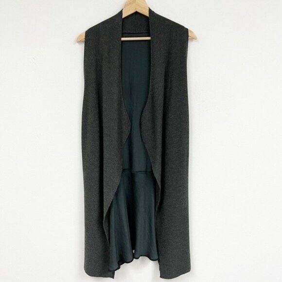 COLOUR 5 POWER sleeves long lines wool blend Sweater cardigan Lagenlook Sz F - Picture 3 of 11